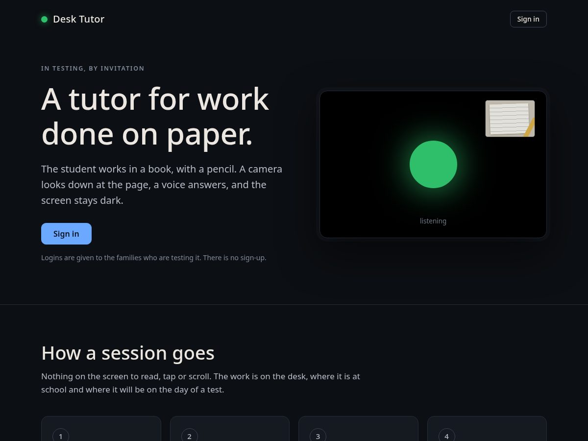 Landing-page snapshot of tuxedoparklearn.com