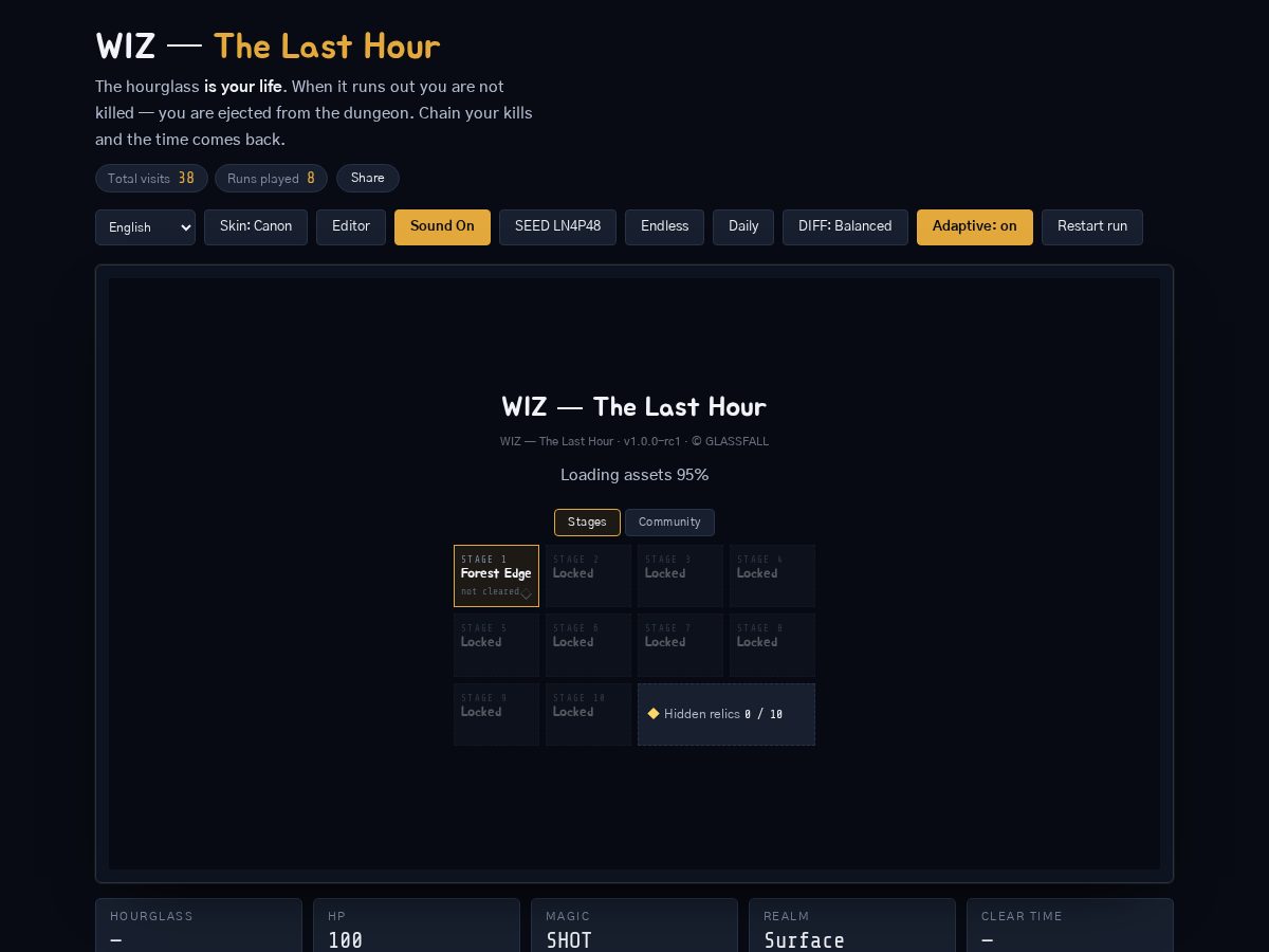 Landing-page snapshot of wizlasthour.com