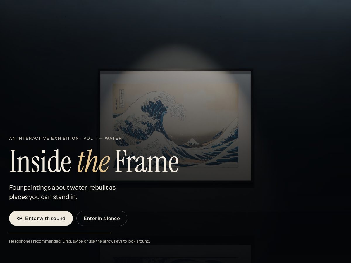 Landing-page snapshot of artgallery360.art