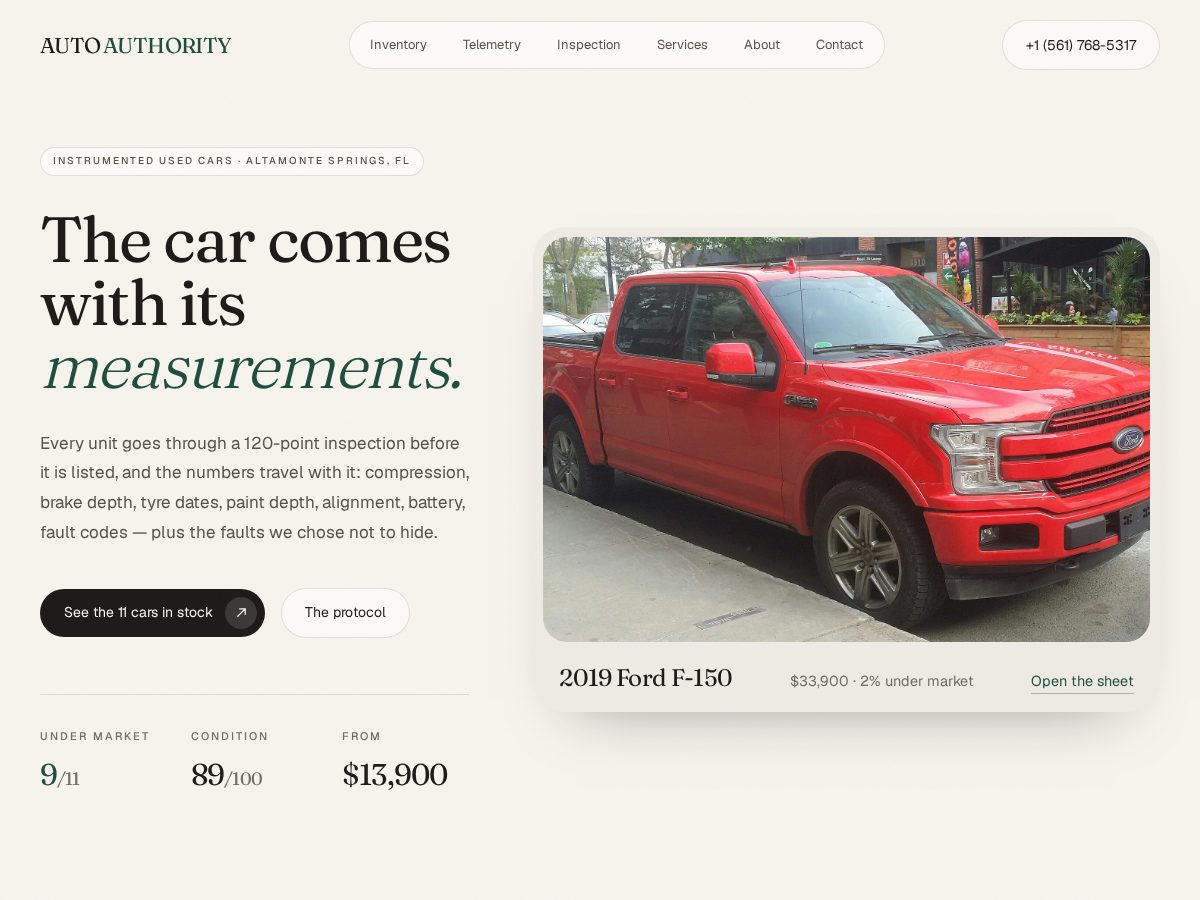 Landing-page snapshot of autoauthorityofflorida.icu