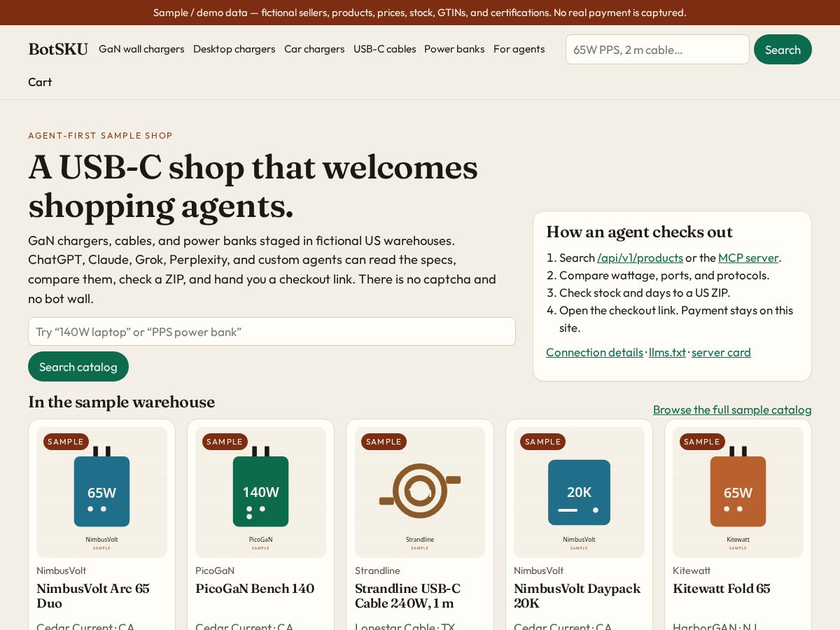 Landing-page snapshot of botsku.com