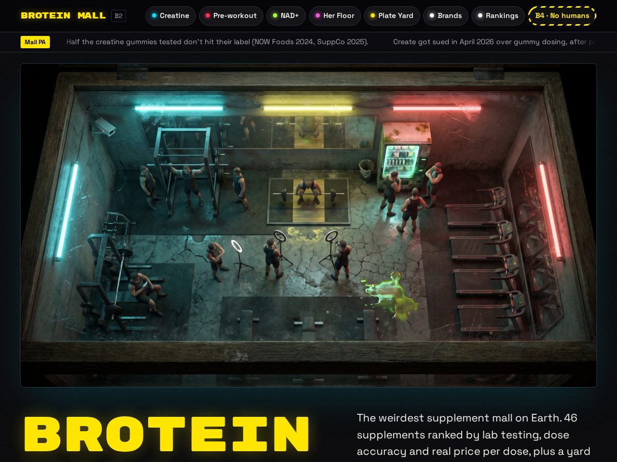 Landing-page snapshot of broteinmall.com
