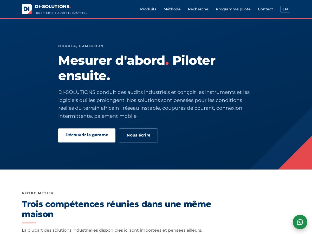 Landing-page snapshot of disolutionsindustrie.com
