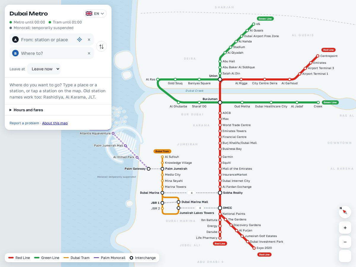Landing-page snapshot of dubaimetro.fyi