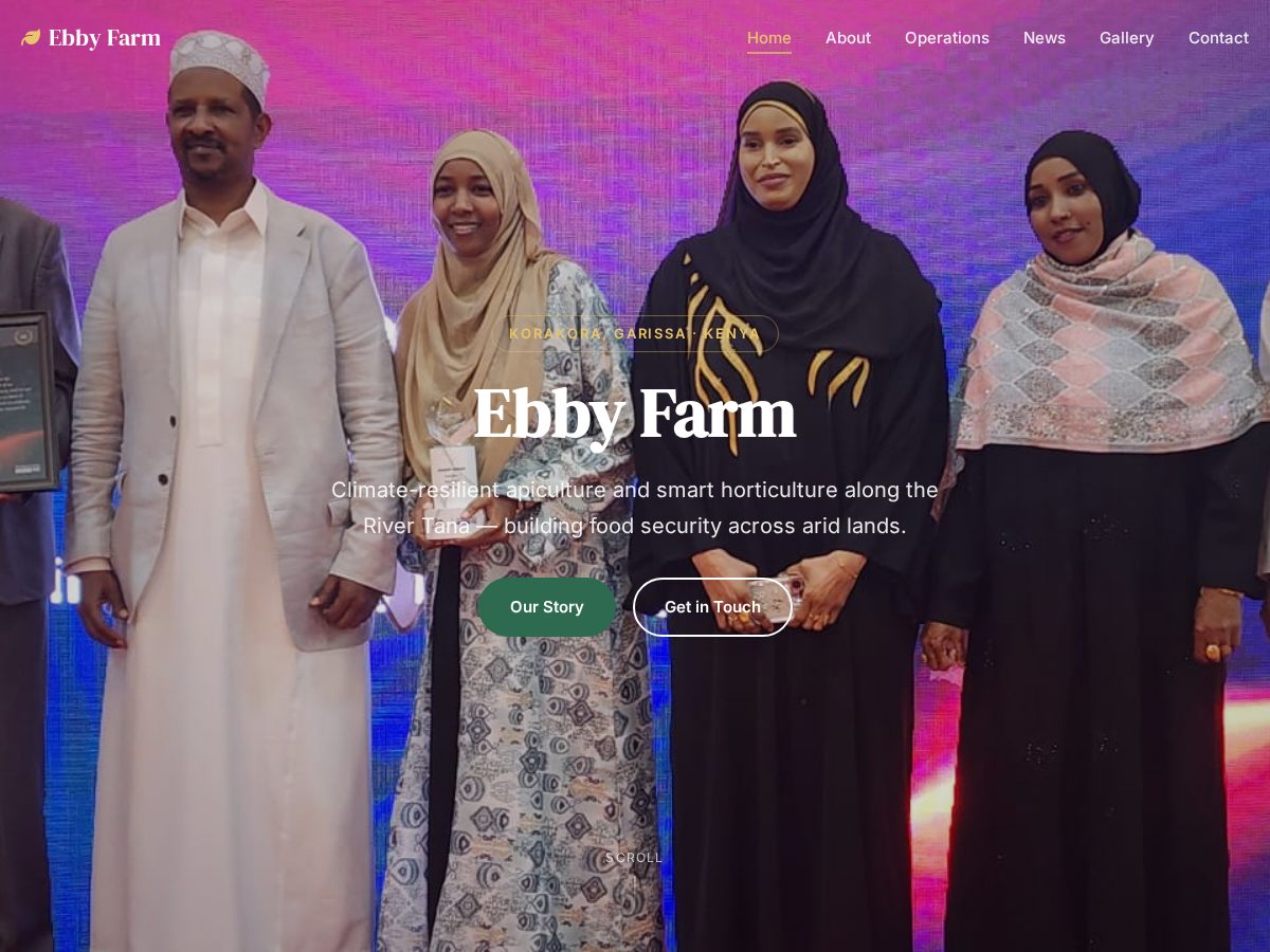 Landing-page snapshot of ebbyfarm.com