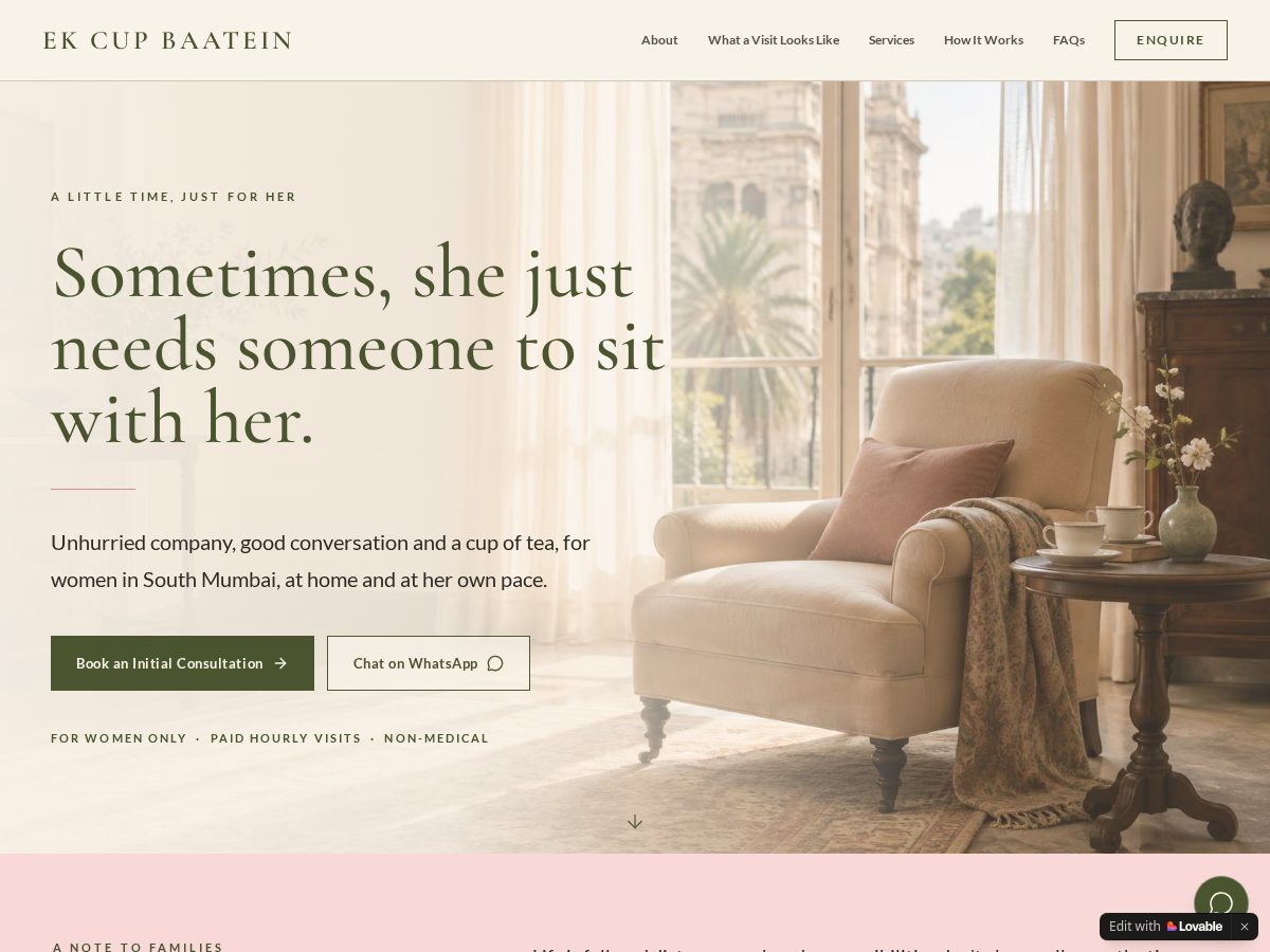 Landing-page snapshot of ekcupbaatein.com