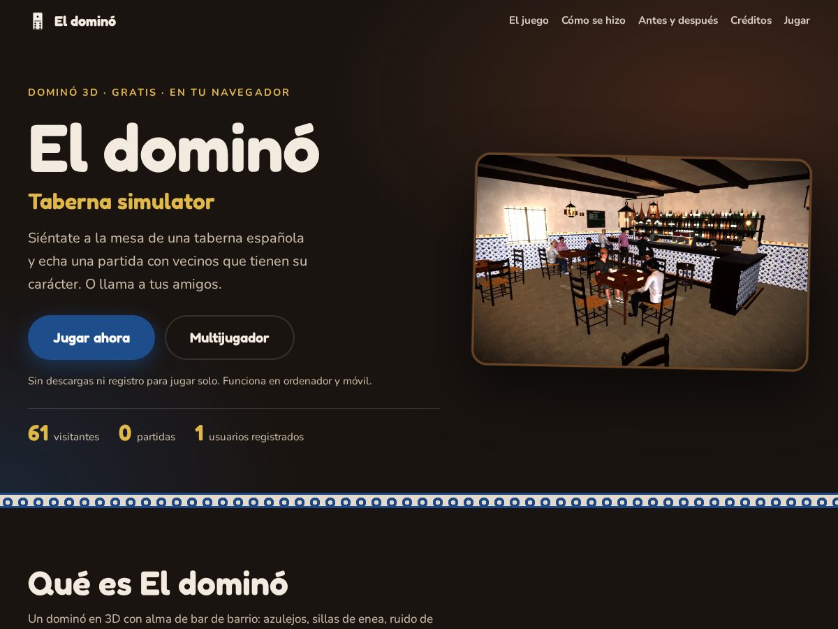 Landing-page snapshot of el-domino.com