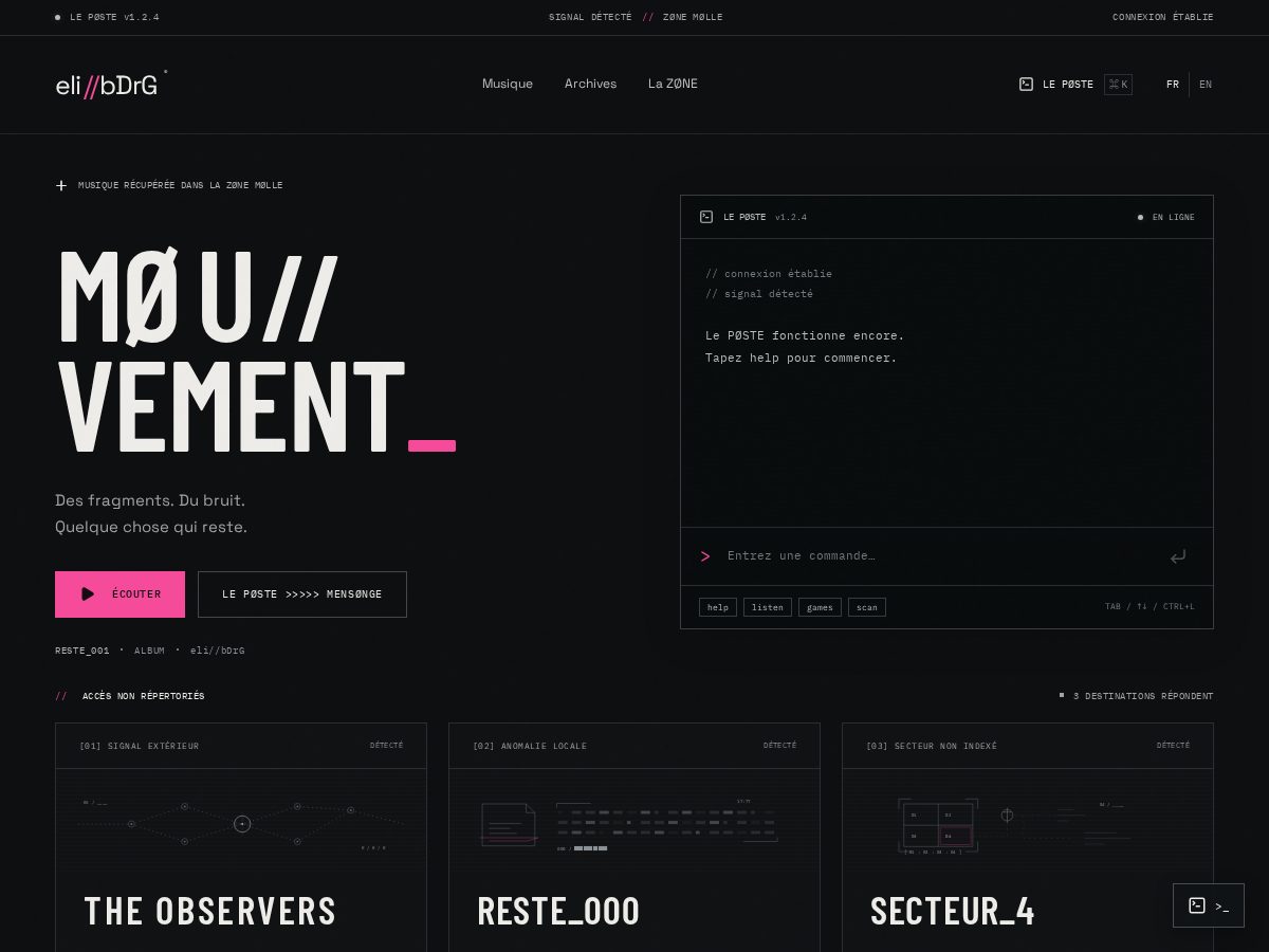 Landing-page snapshot of elibdrg.xyz