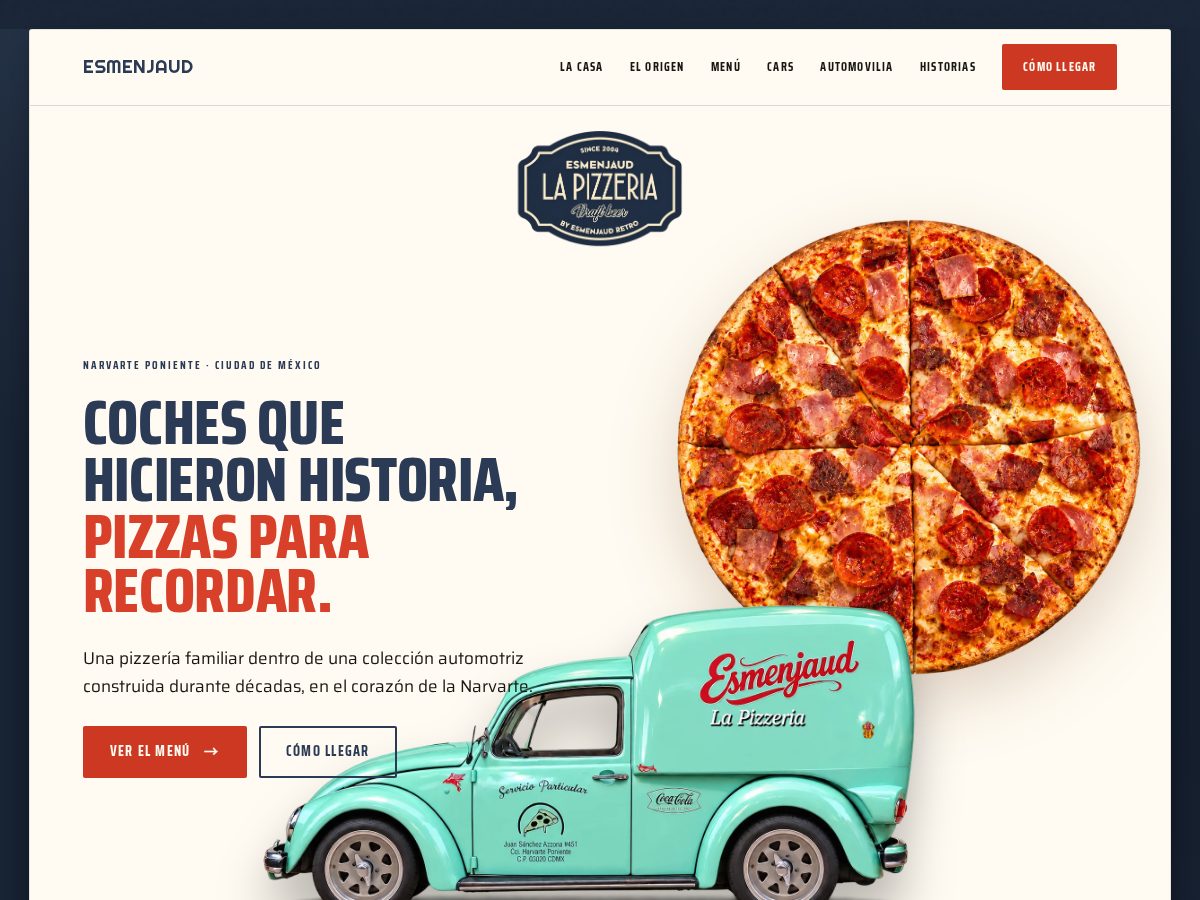Landing-page snapshot of esmenjaudlapizzeria.com