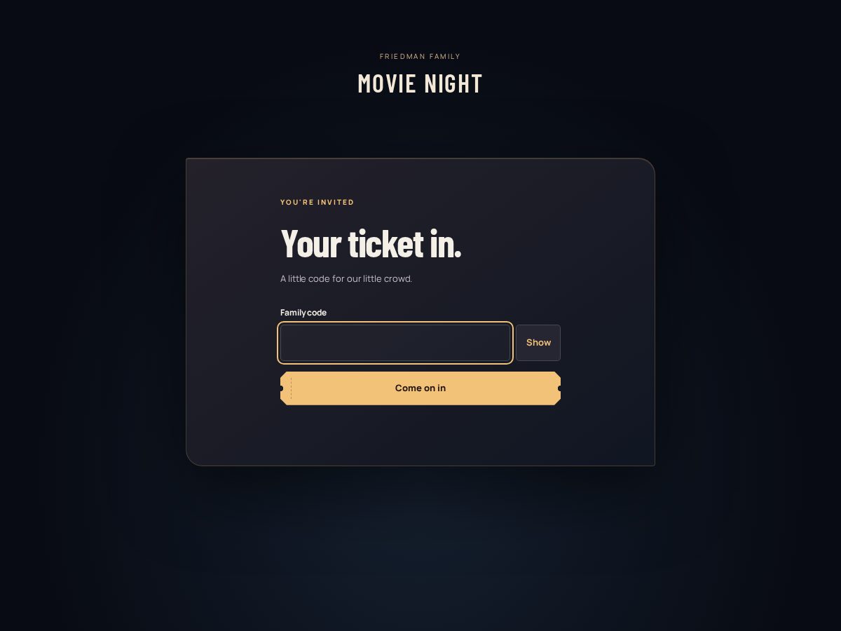 Landing-page snapshot of familymovienight.club