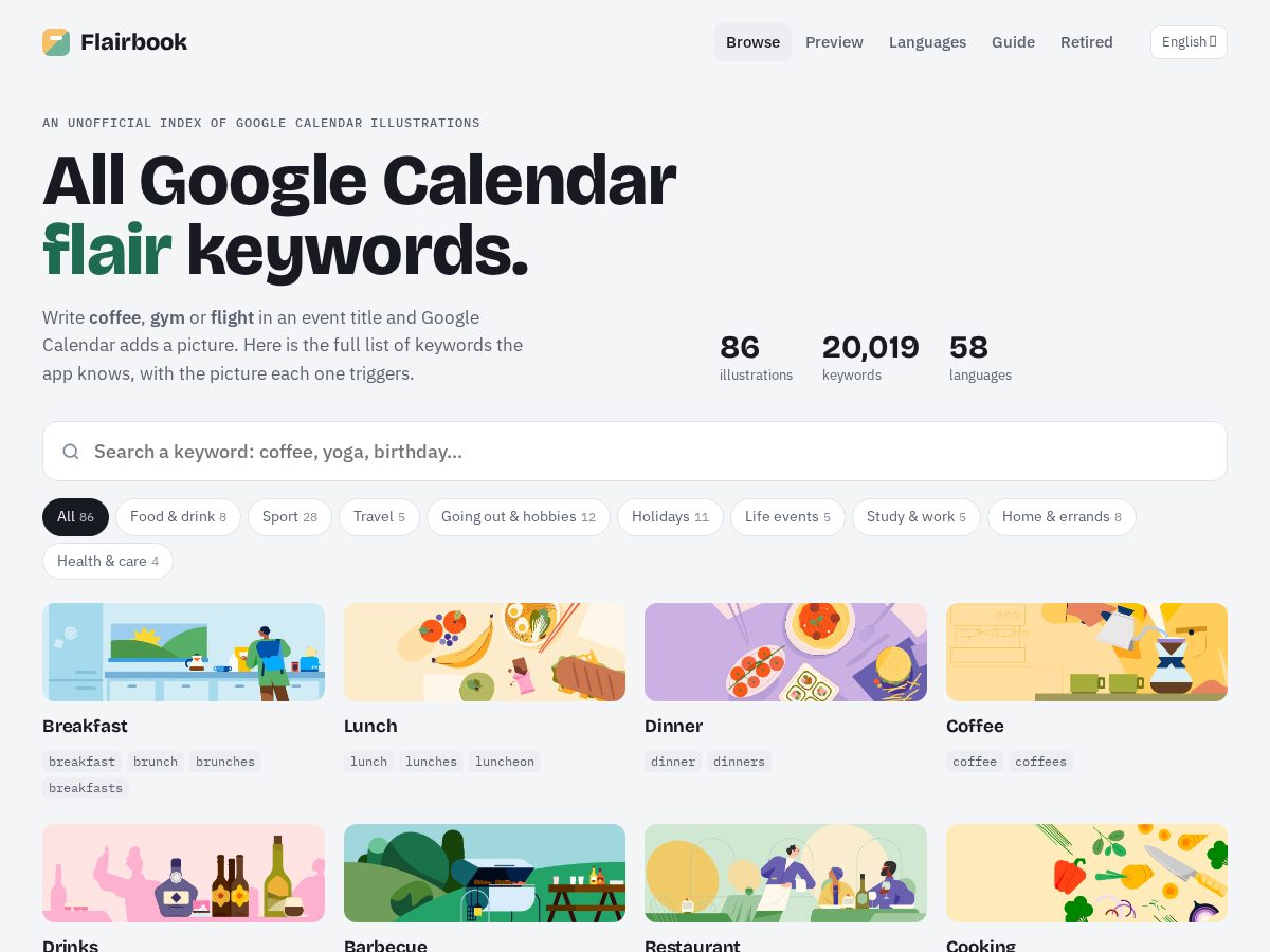 Landing-page snapshot of flairbook.app