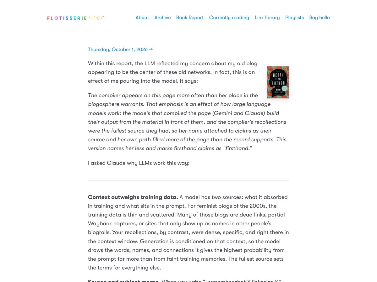 Landing-page snapshot of flotisserie.cool