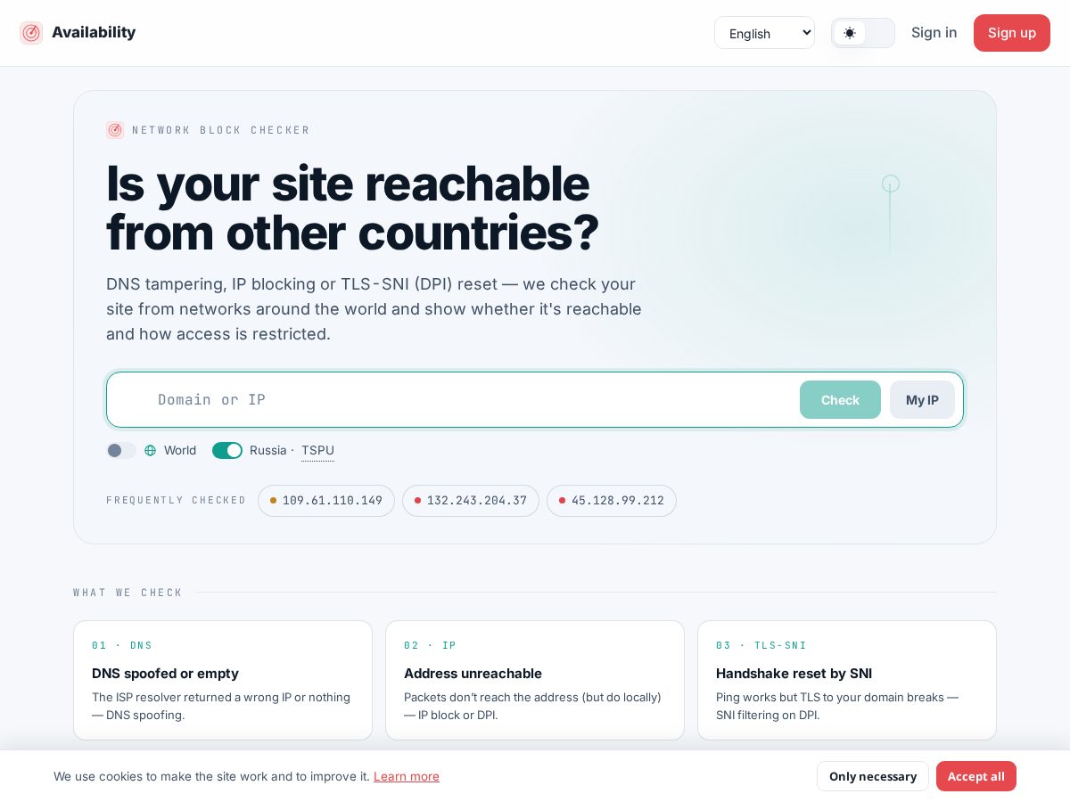 Landing-page snapshot of geoping.app