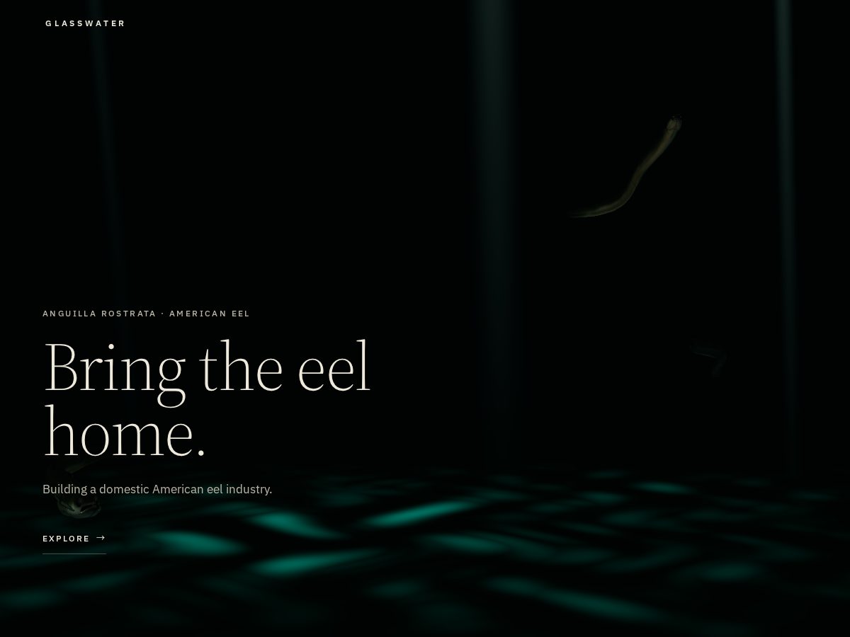 Landing-page snapshot of glasswater.farm