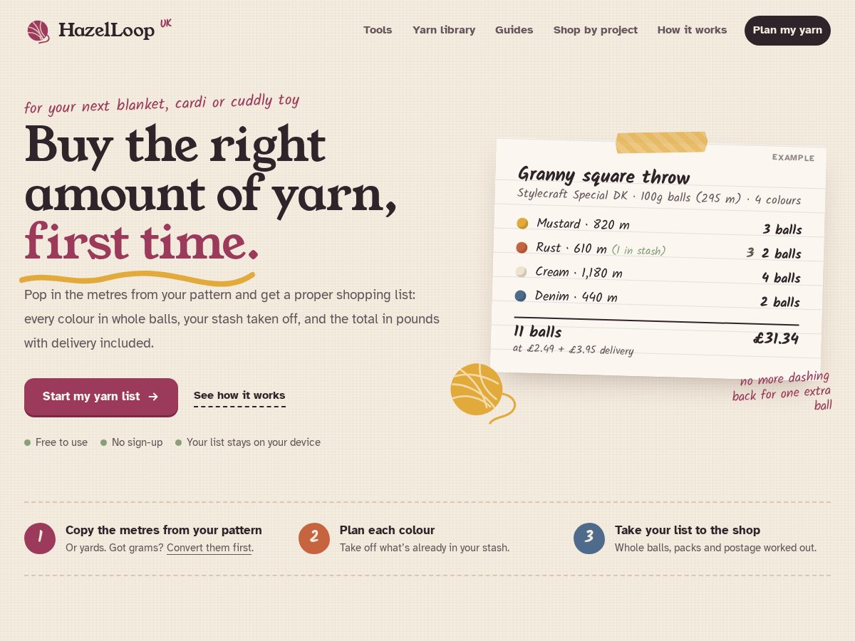 Landing-page snapshot of hazelloop.com