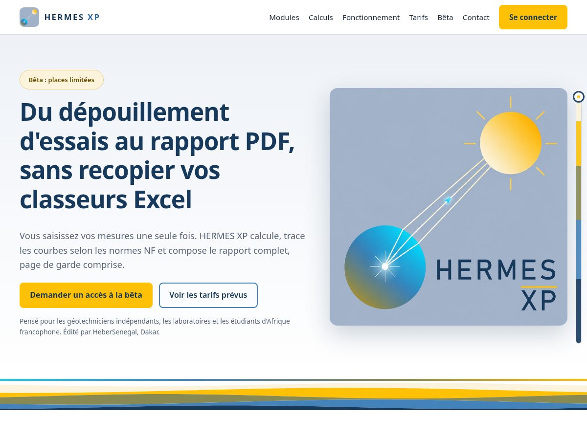 Landing-page snapshot of hermes-xp.org