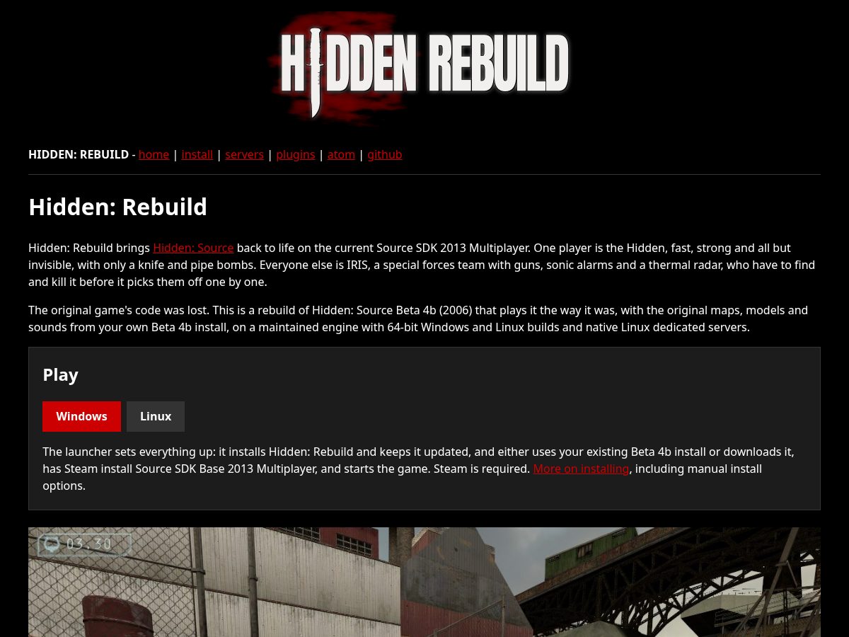 Landing-page snapshot of hidden-rebuild.com