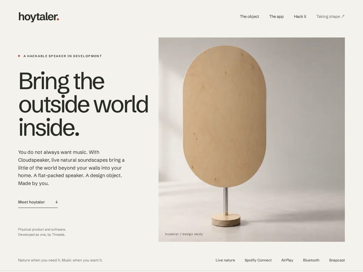 Landing-page snapshot of hoytaler.com