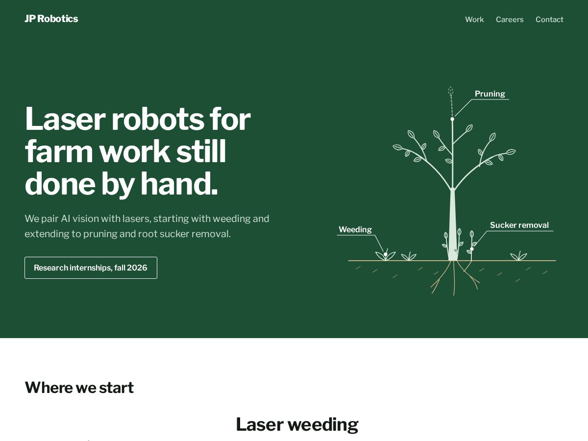 Landing-page snapshot of jprobotics.farm