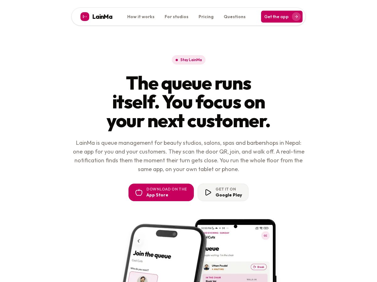 Landing-page snapshot of lainma.com