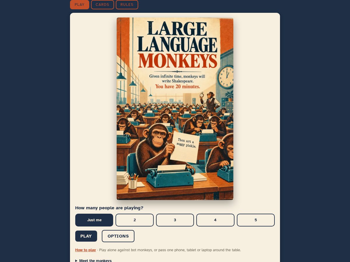 Landing-page snapshot of largelanguagemonkeys.com