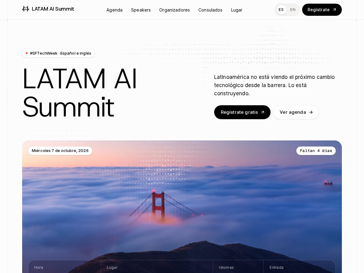 Landing-page snapshot of latamaisummit.org