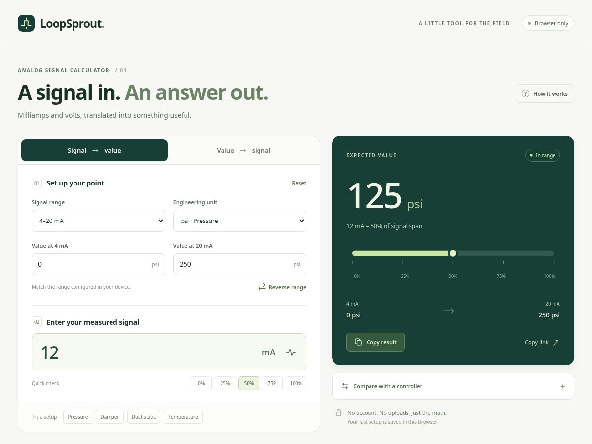 Landing-page snapshot of loopsprout.com