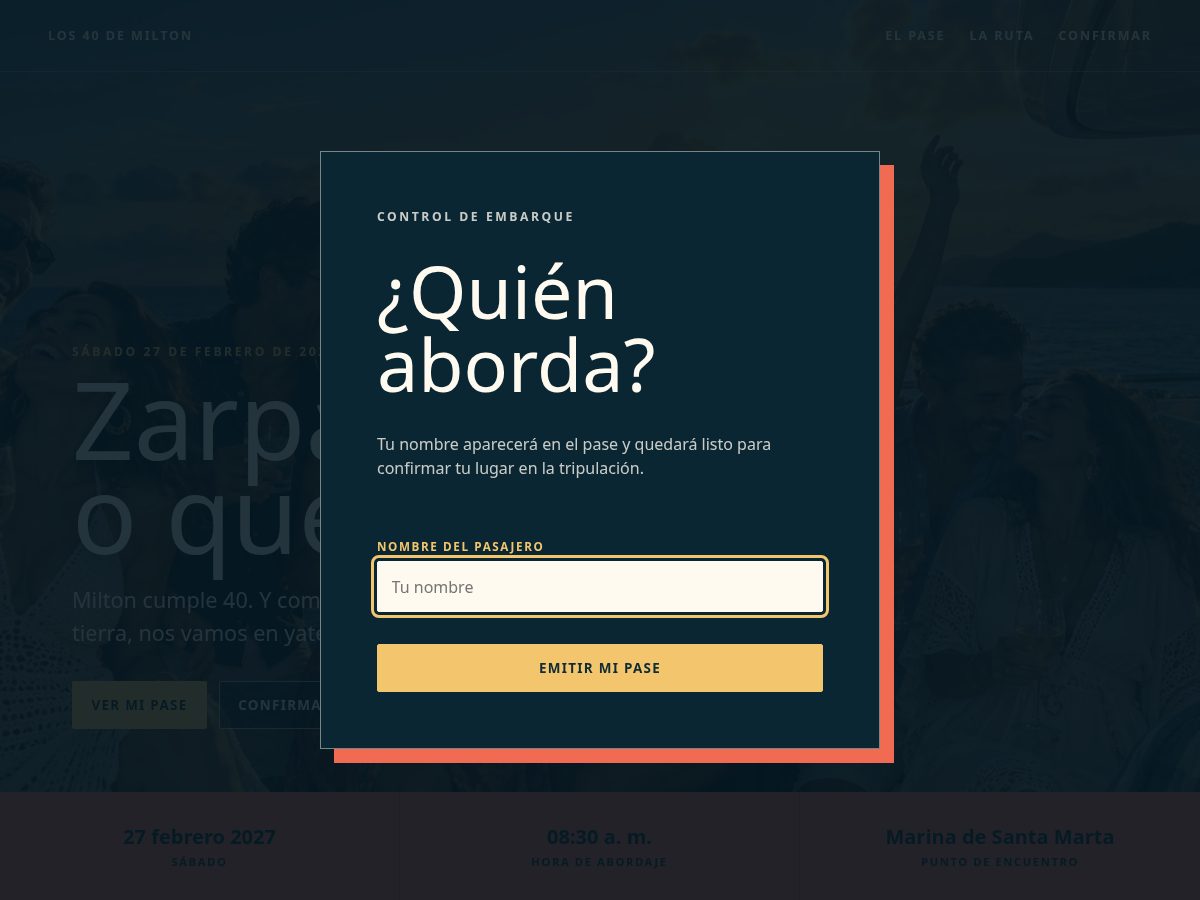 Landing-page snapshot of los40demilton.com