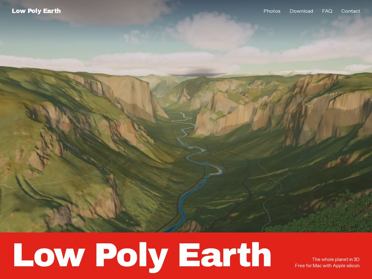 Landing-page snapshot of lowpolyearth.online