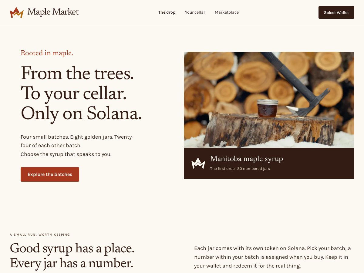 Landing-page snapshot of maplechain.app
