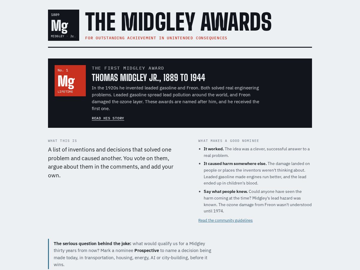 Landing-page snapshot of midgelyawards.com