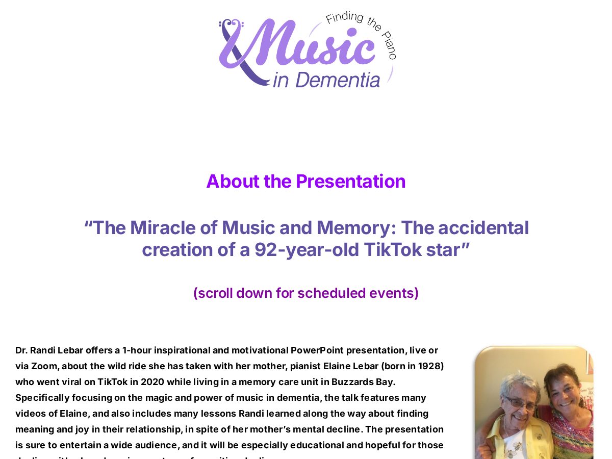 Landing-page snapshot of musicindementia-speaker.com