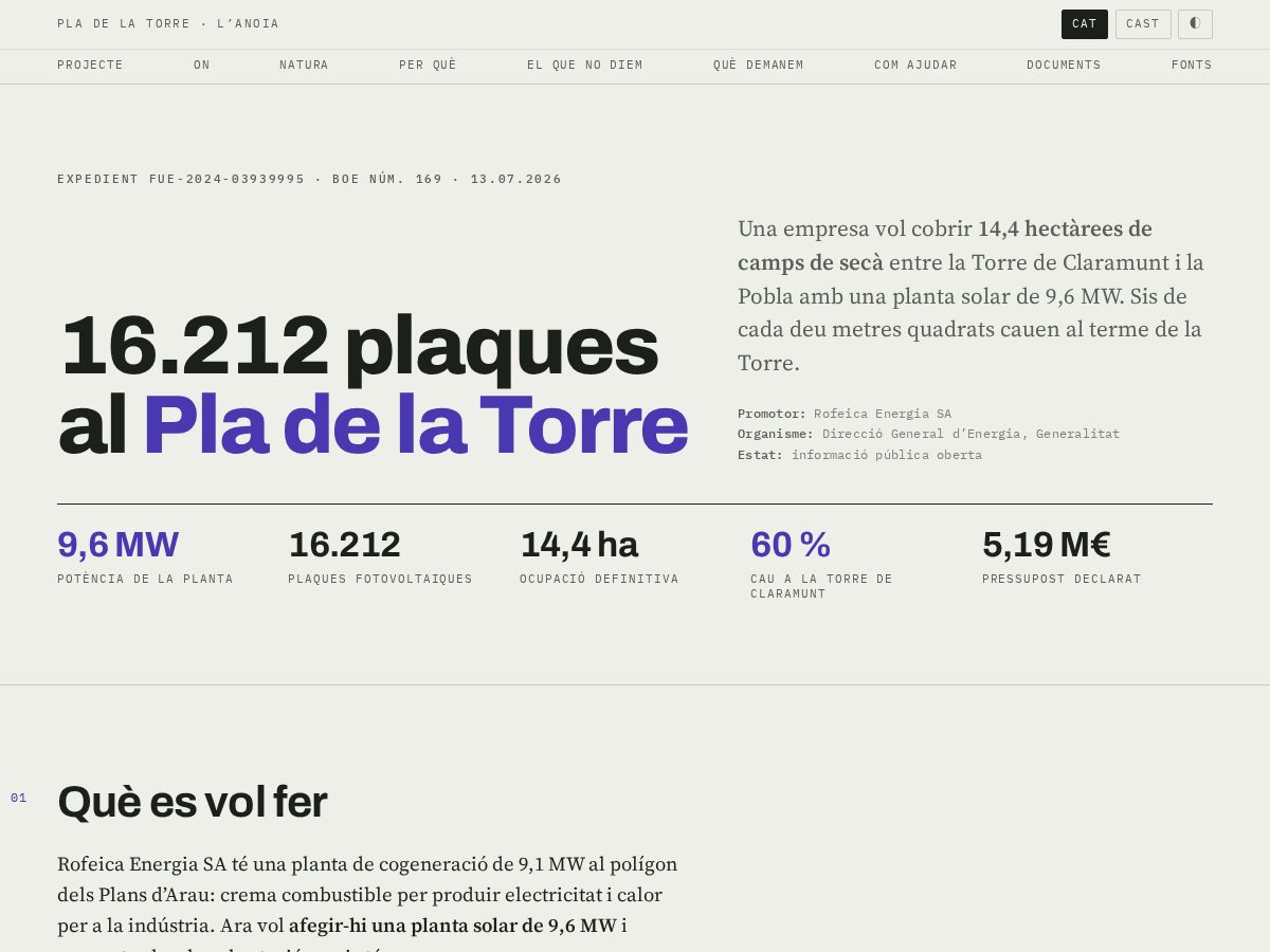 Landing-page snapshot of plalatorre.com
