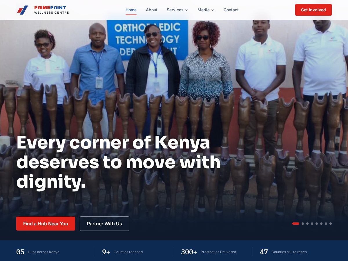 Landing-page snapshot of primepointke.org