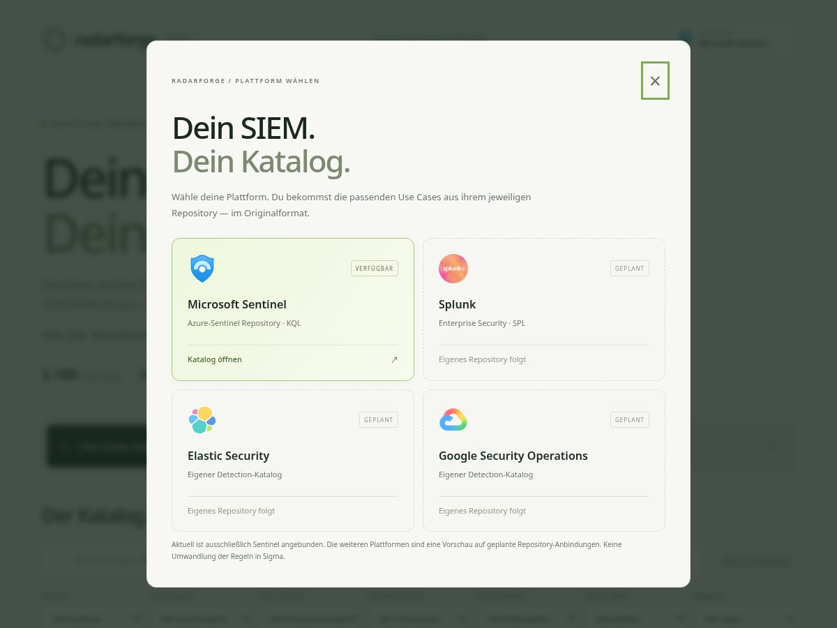 Landing-page snapshot of radarforge.org