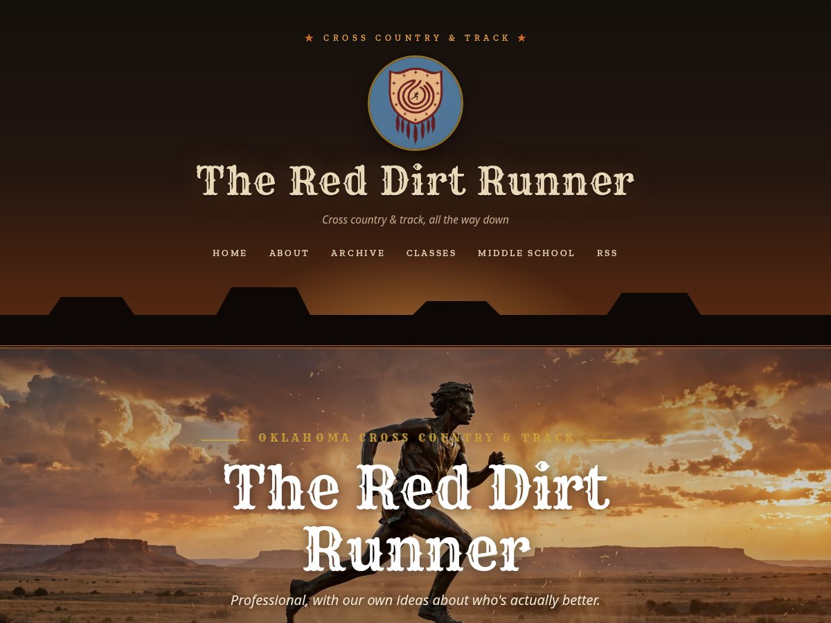 Landing-page snapshot of reddirtrunner.com