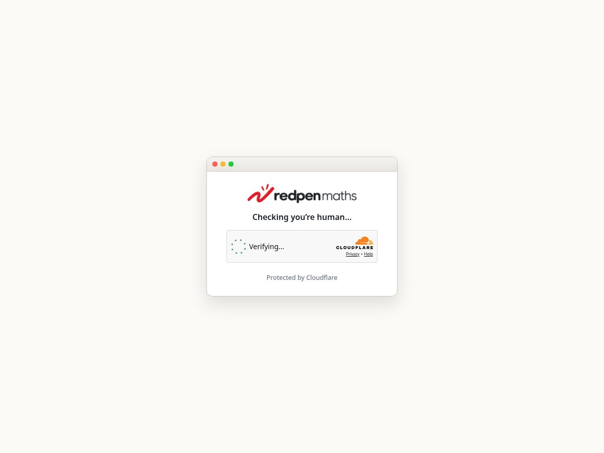 Landing-page snapshot of redpenmaths.com