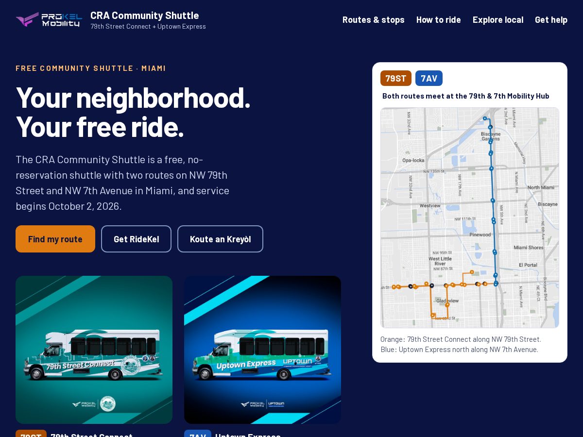 Landing-page snapshot of ride79uptown.com