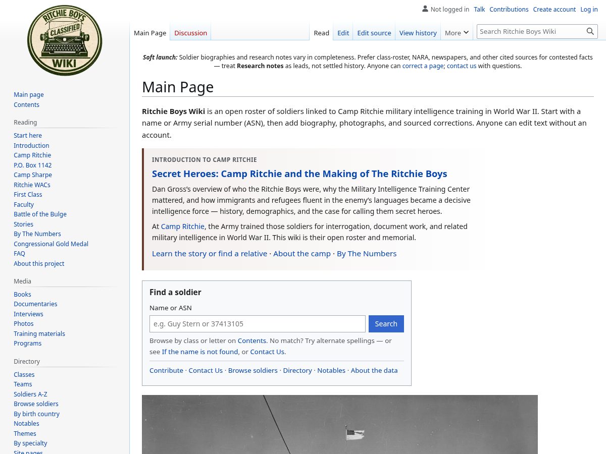 Landing-page snapshot of ritchieboys.wiki