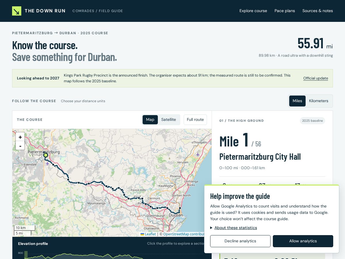 Landing-page snapshot of runguide.org