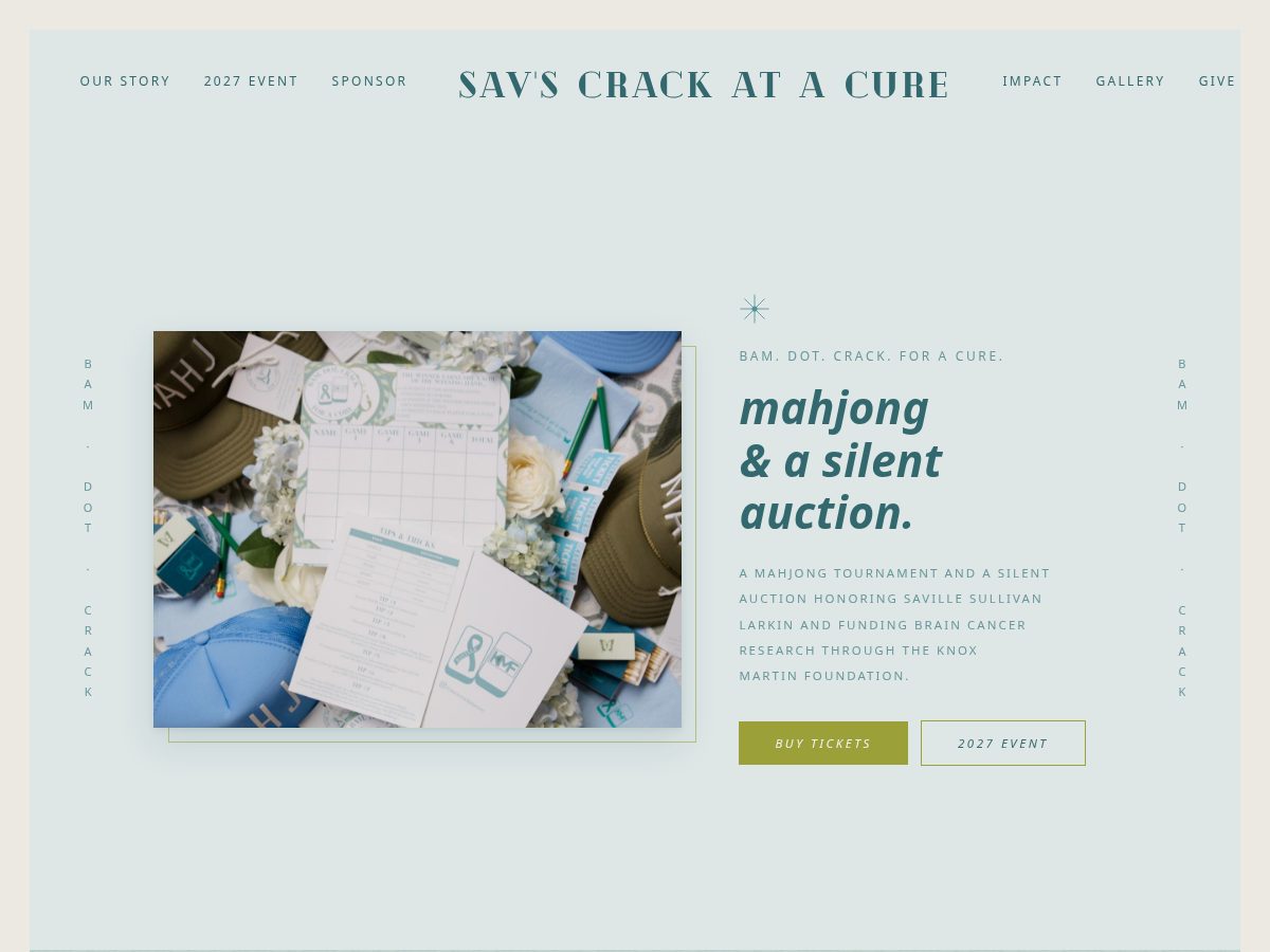 Landing-page snapshot of savscrackatacure.com