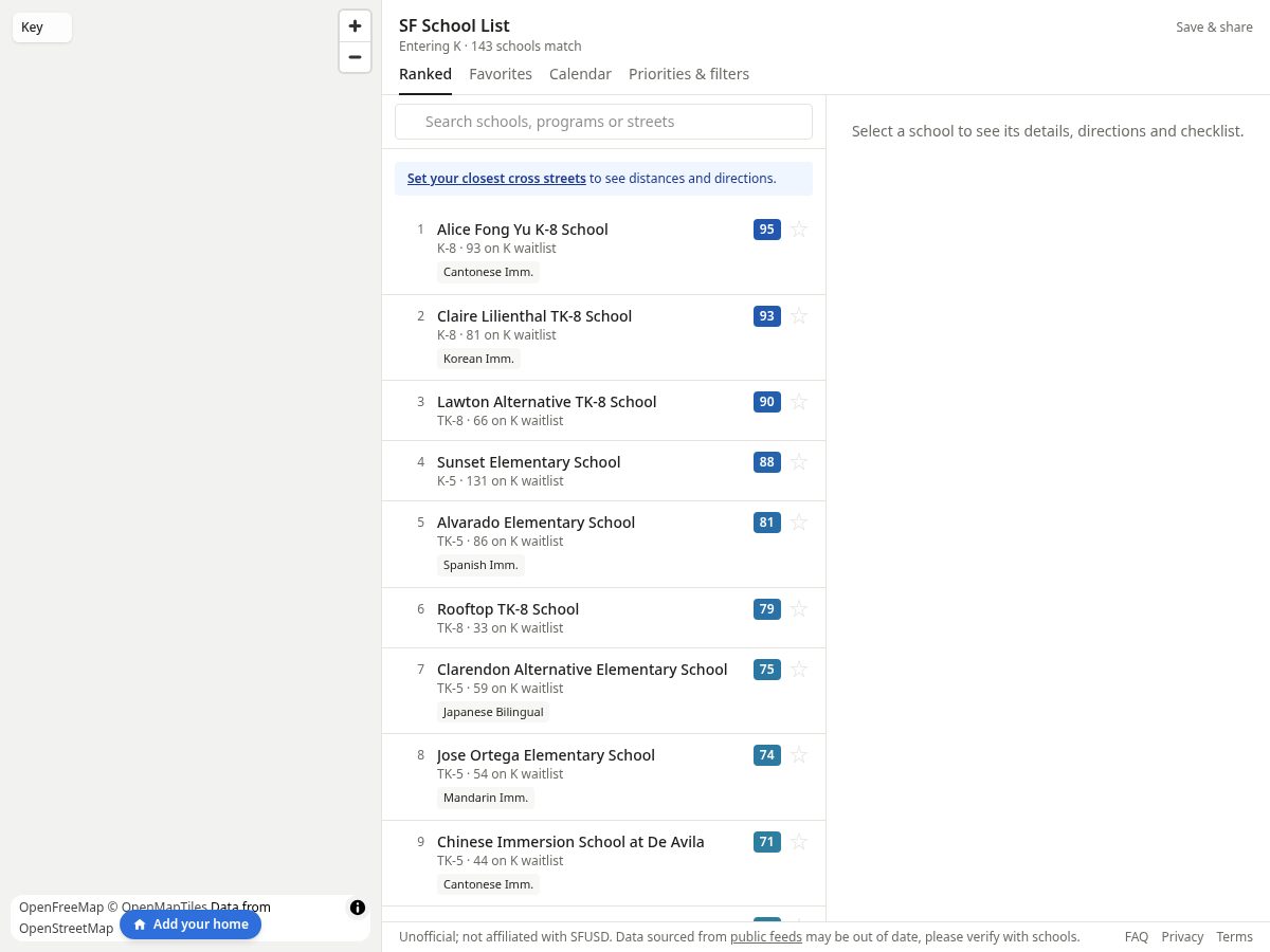 Landing-page snapshot of sfschoollist.party