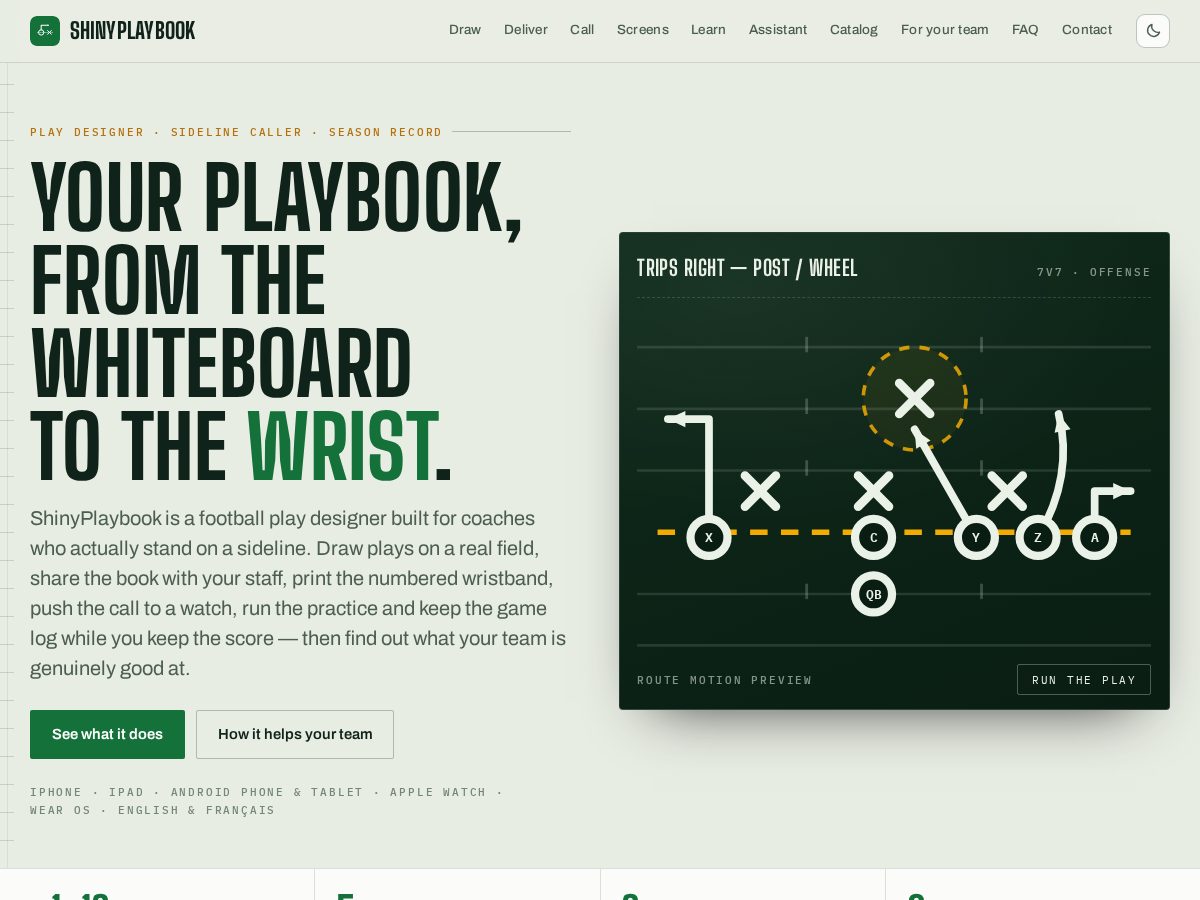 Landing-page snapshot of shinyplaybook.com