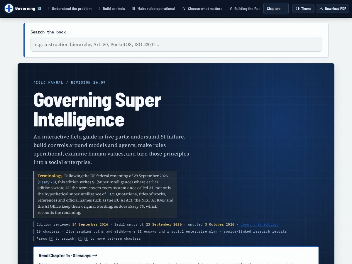 Landing-page snapshot of si-governance.org