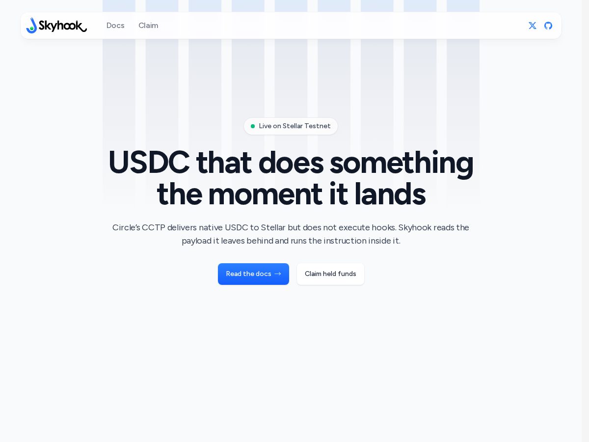 Landing-page snapshot of skyhookcctp.com