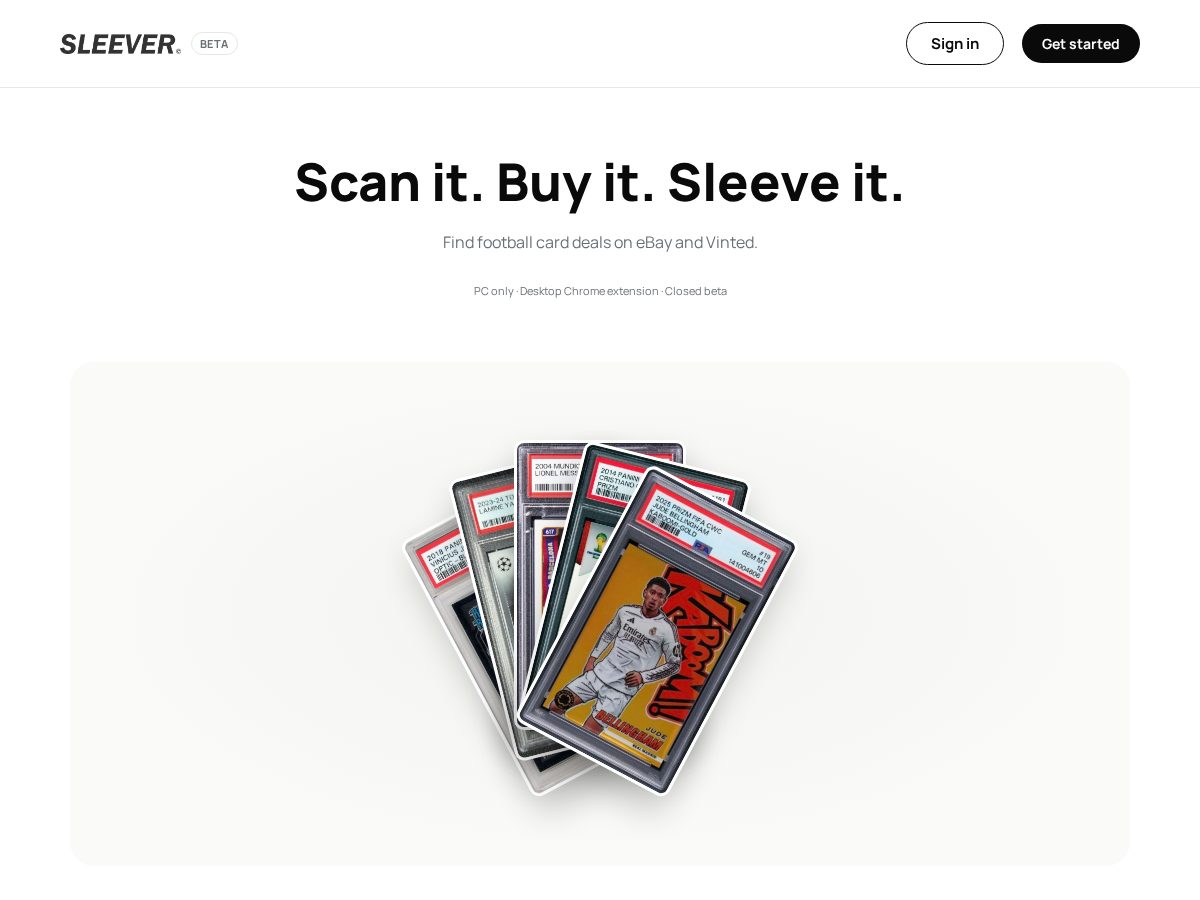Landing-page snapshot of sleever.net