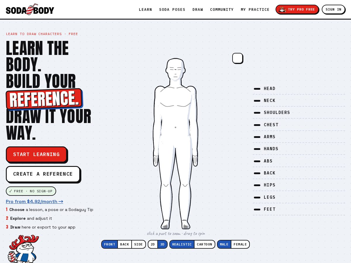 Landing-page snapshot of sodabody.com