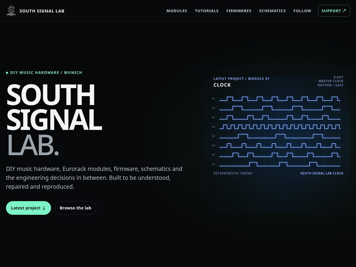 Landing-page snapshot of southsignallab.com