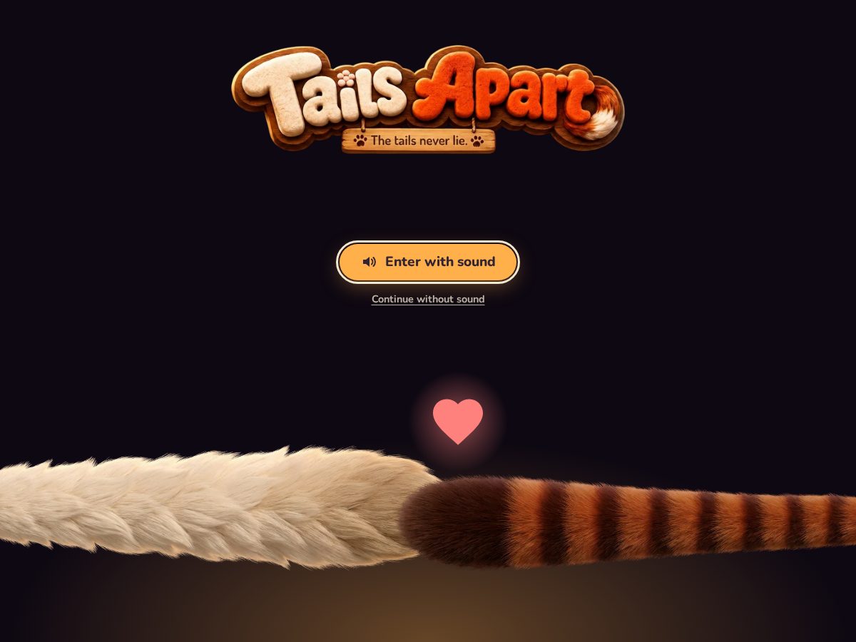 Landing-page snapshot of tailsapart.com
