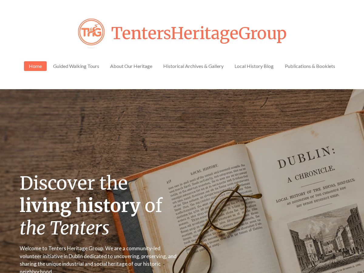 Landing-page snapshot of tentersheritagegroup.com
